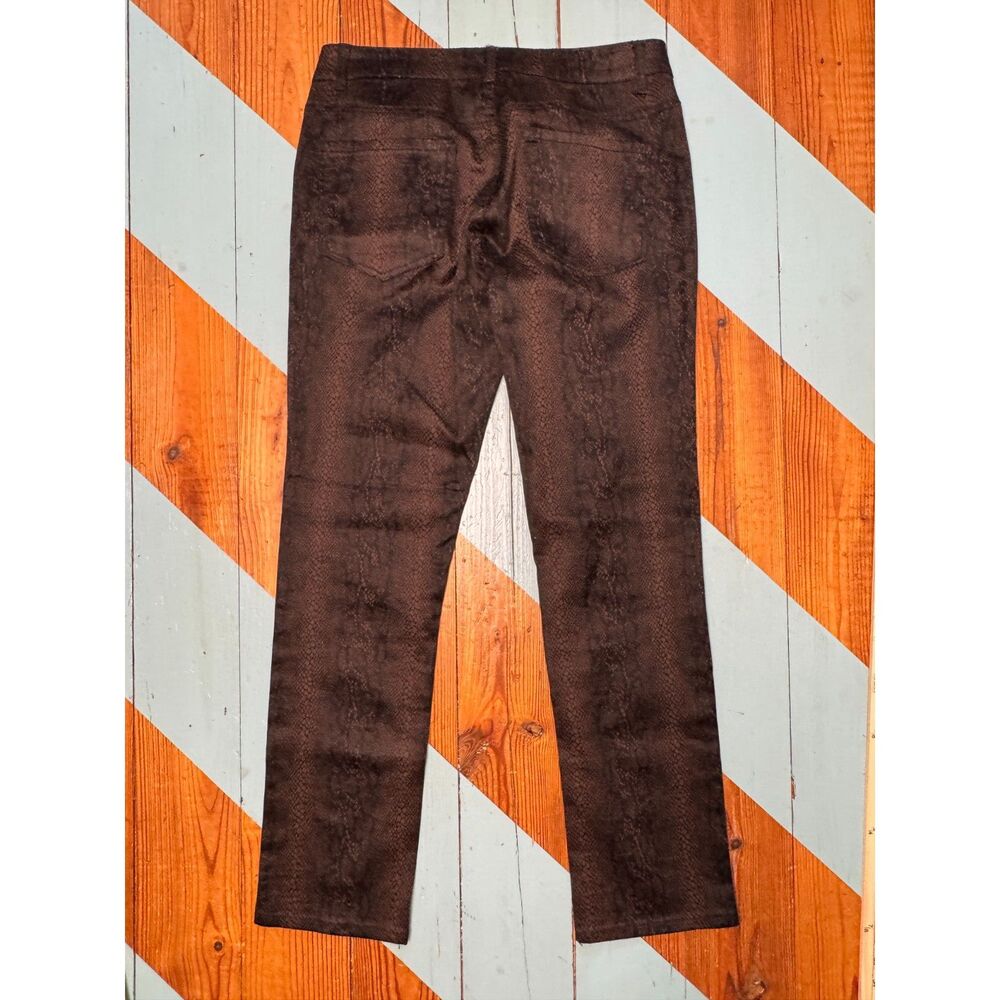 Liverpool Jeans Company Straight Leg Snake Print Jeans Size 12 Brown Black - Picture 4 of 9